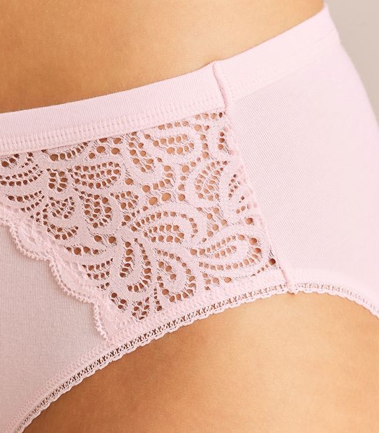 Organic Cotton and Lace High Cut Briefs; Style: LHF27842