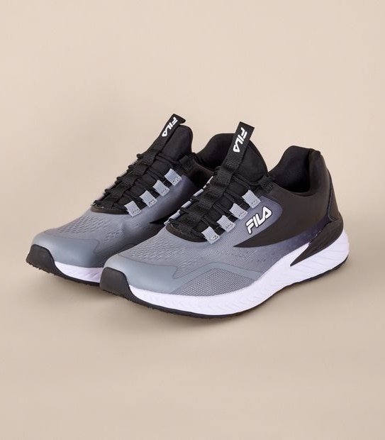 Mens Fila Volterra Sneakers - Grey/Black
