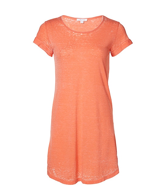 Lily Loves Burnout T-Shirt Dress - Coral