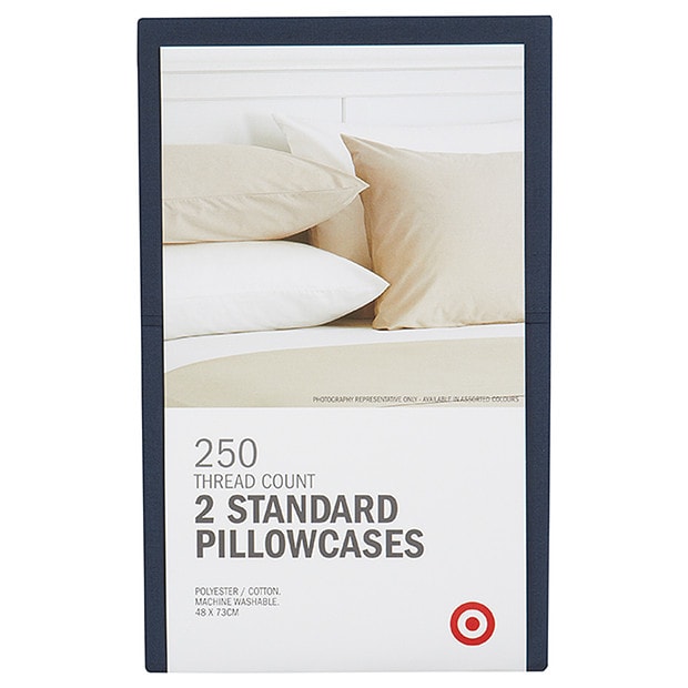 Target 2 Pack 250 Thread Count Standard Pillowcases - Insignia Blue