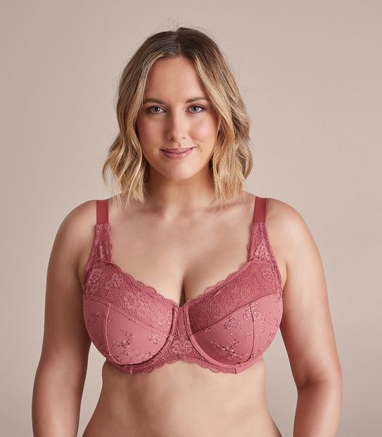 Fuller Figure Embroidered Lace Underwire Bra; Style: TLMUW090