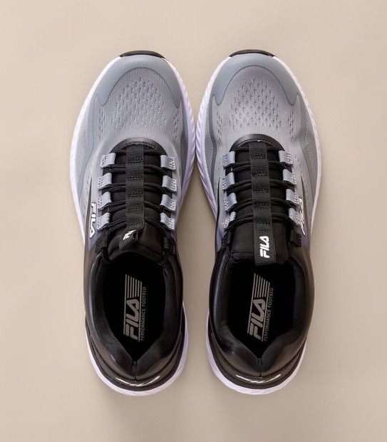 Mens Fila Volterra Sneakers - Grey/Black