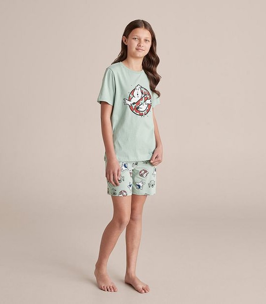 Unisex Kids Ghostbusters Family Matching Cotton Glow In The Dark Pyjama Set