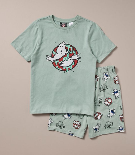 Unisex Kids Ghostbusters Family Matching Cotton Glow In The Dark Pyjama Set