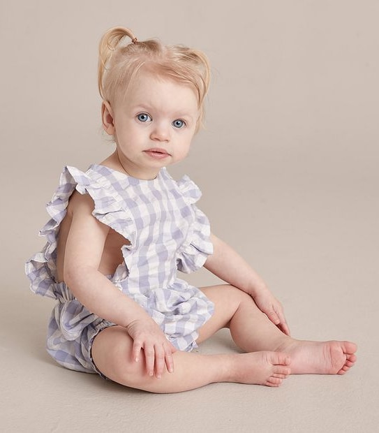 Baby Gingham Frill Romper