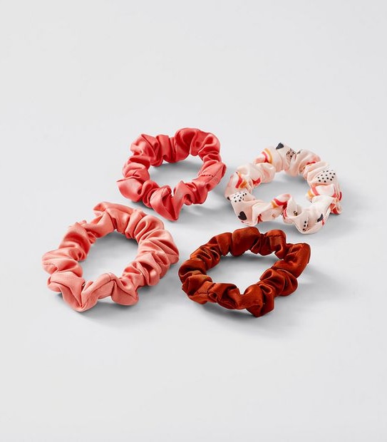 4 Pack Mini Rainbow Scrunchies