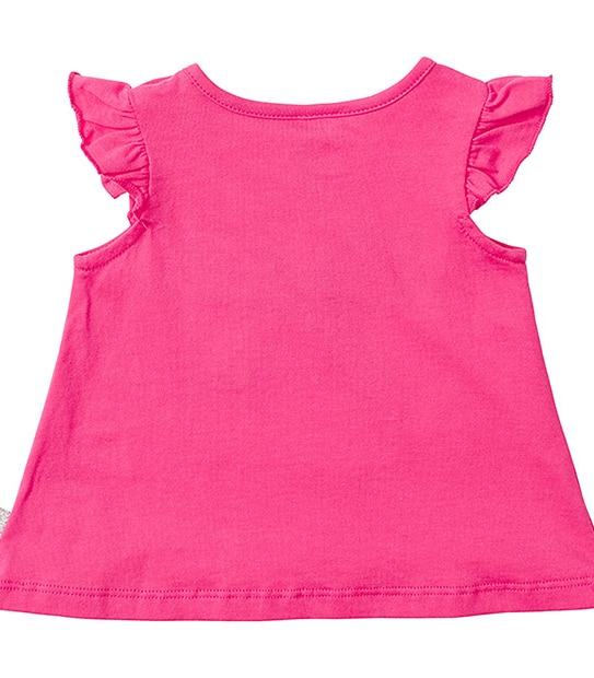 Baby Flutter Sleeve Broiderie Bow T-Shirt 2 of 3