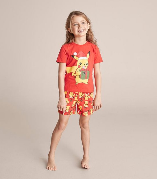 Kids Unisex Family Matching Pokemon Cotton Pyjama Set