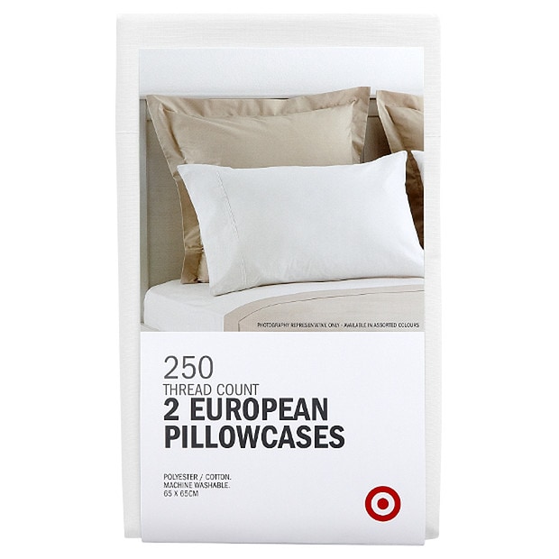 Target 2 Pack 250 Thread Count European Pillowcases - White