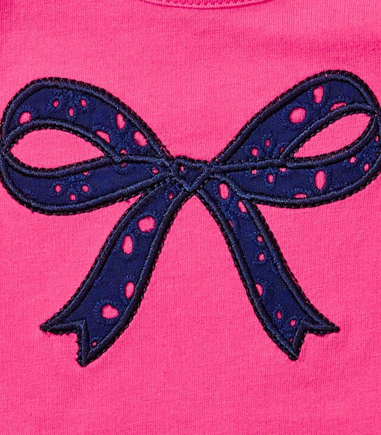 Baby Flutter Sleeve Broiderie Bow T-Shirt 3 of 3