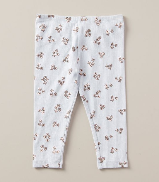Baby Organic Cotton Pointelle Rib Leggings