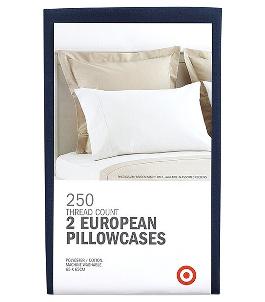 250 Thread Count Euro Pillowcase 2 Pack - Insignia Blue