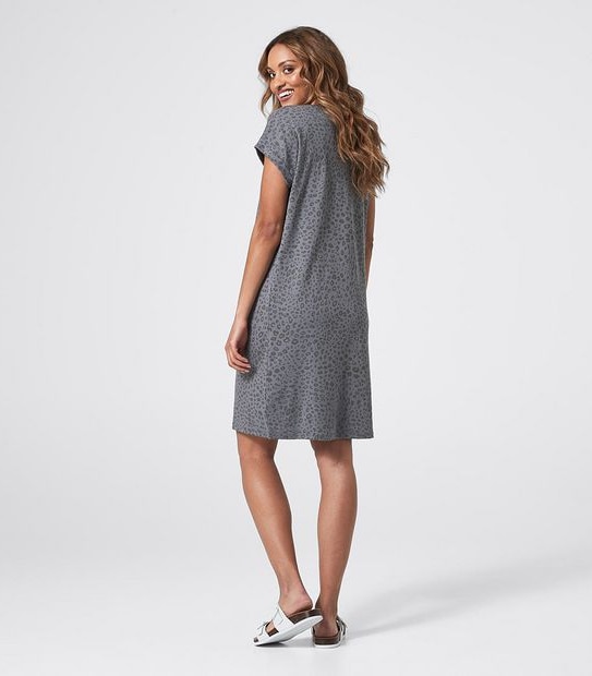 Organic Cotton Short Sleeve Knit Shift Dress