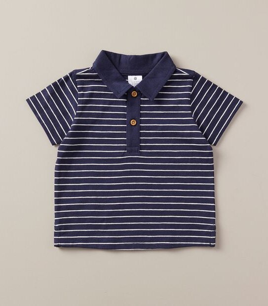 Baby Organic Cotton Polo Top