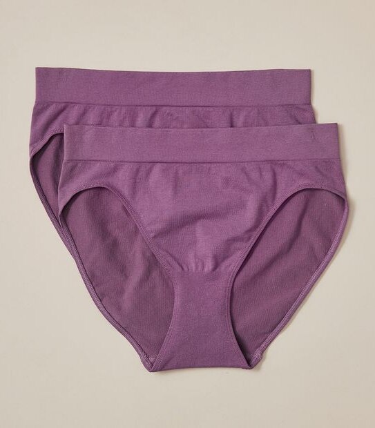2 Pack Cotton Seamfree High Cut Briefs