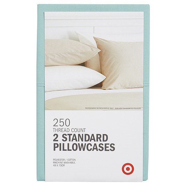 Target 2 Pack 250 Thread Count European Pillowcases - Canal Blue