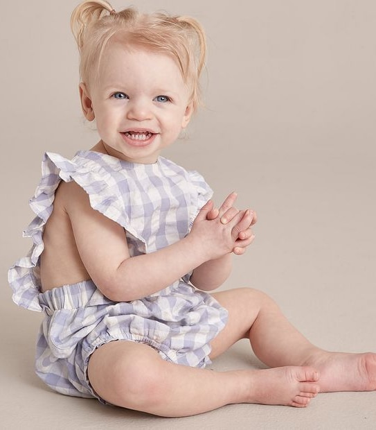 Baby Gingham Frill Romper