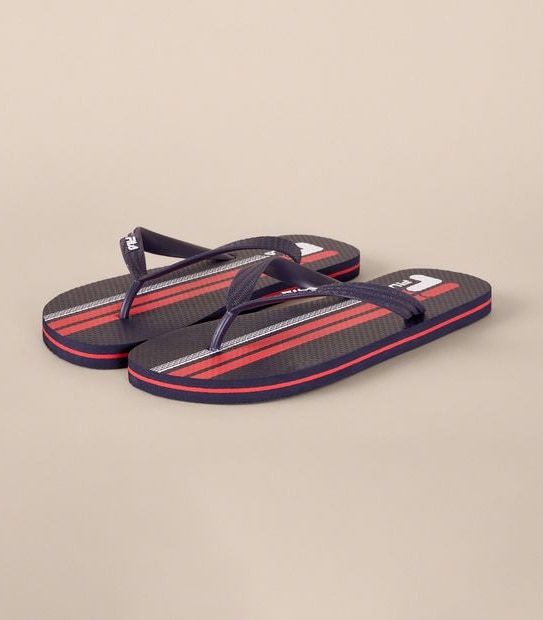 Fila Mens Tellaro Lines Thongs - Navy