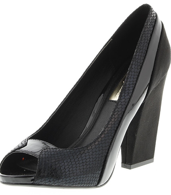 Monroe Peep Toe Heels - Black
