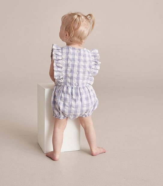 Baby Gingham Frill Romper