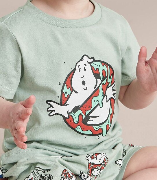 Unisex Baby Ghostbusters Family Matching Cotton Glow In The Dark Pyjama Set