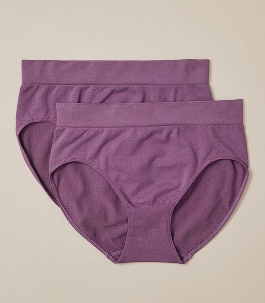 2 Pack Cotton Seamfree Midi Briefs