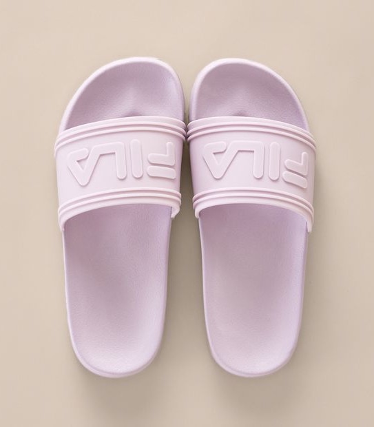 Kids Fila Mestre Slides - Lilac Purple