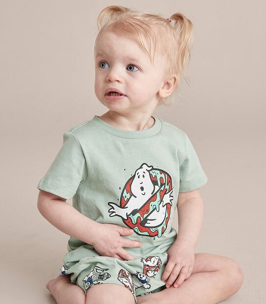 Unisex Baby Ghostbusters Family Matching Cotton Glow In The Dark Pyjama Set