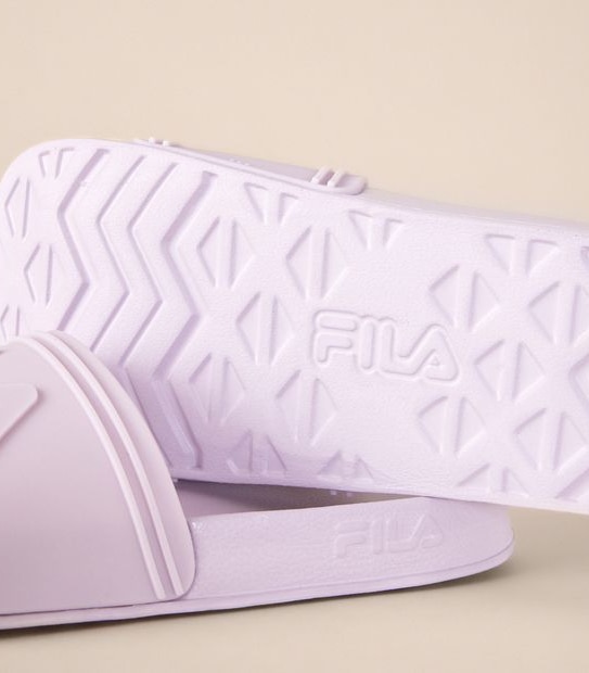 Kids Fila Mestre Slides - Lilac Purple