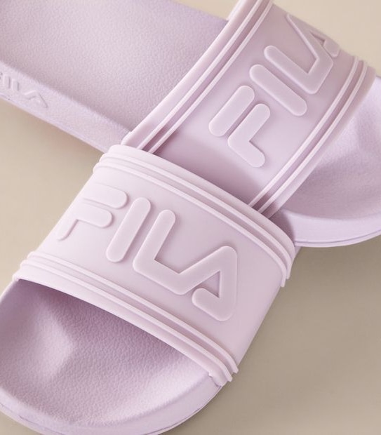 Kids Fila Mestre Slides - Lilac Purple