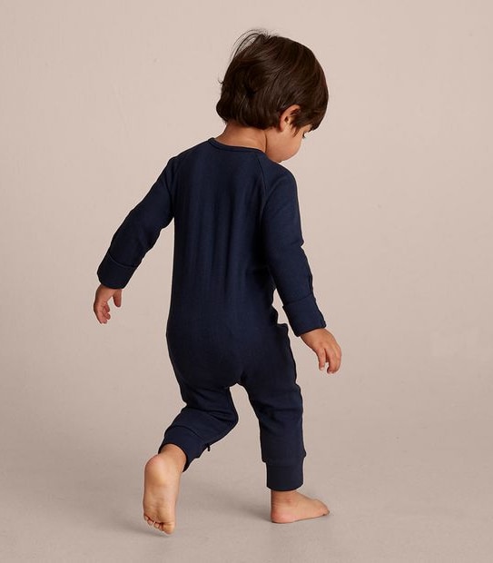 Baby Organic Cotton Textured Pointelle Coverall