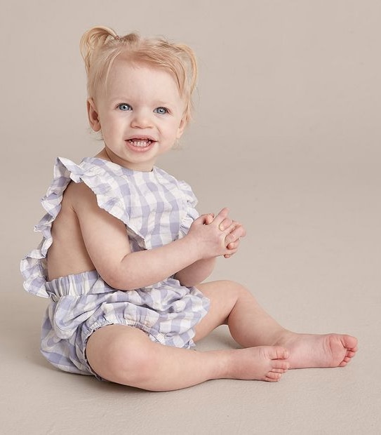 Baby Gingham Frill Romper