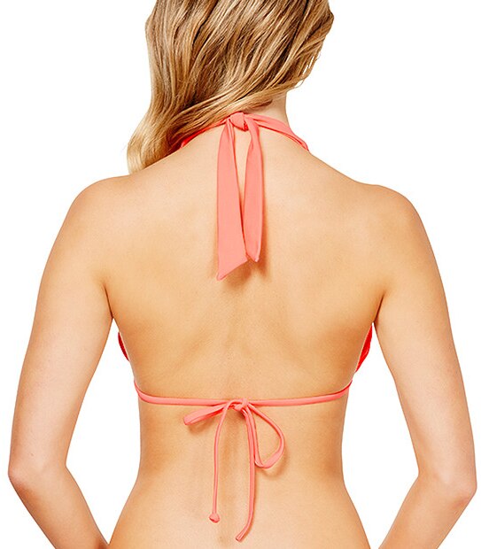 Halter Bikini Top - Coral