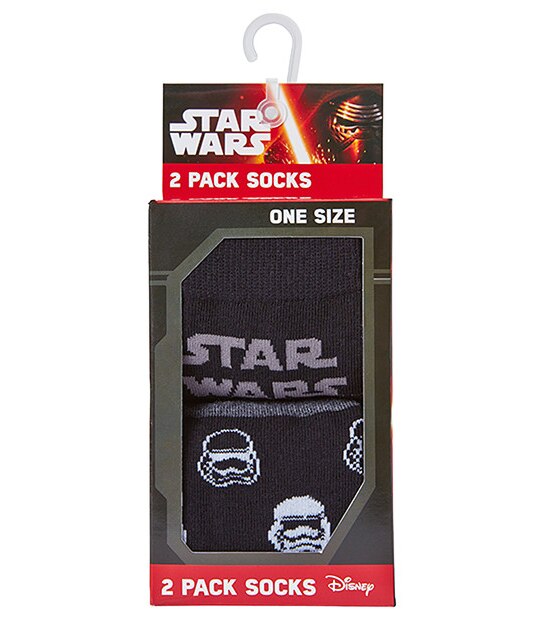 Men's Star Wars 2 Pack Socks - Stormtrooper Black