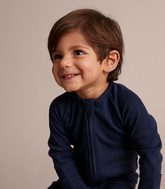 Baby Organic Cotton Textured Pointelle Coverall