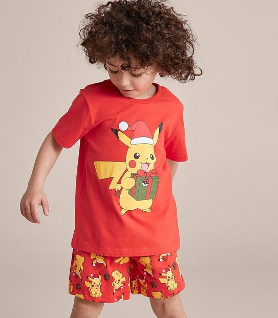 Kids Unisex Family Matching Pokemon Cotton Pyjama Set