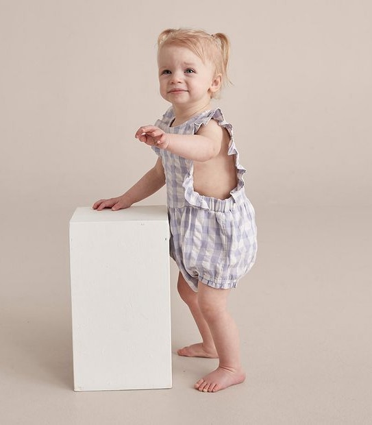 Baby Gingham Frill Romper