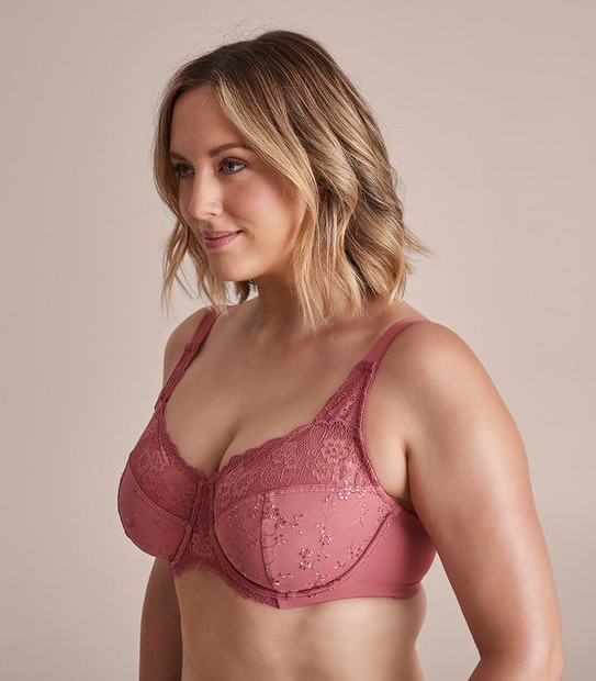 Fuller Figure Embroidered Lace Underwire Bra; Style: TLMUW090