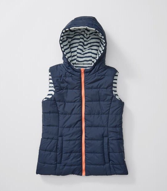 Reversible Stripe Puffer Vest