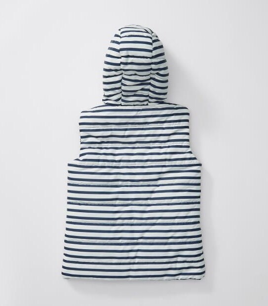 Reversible Stripe Puffer Vest