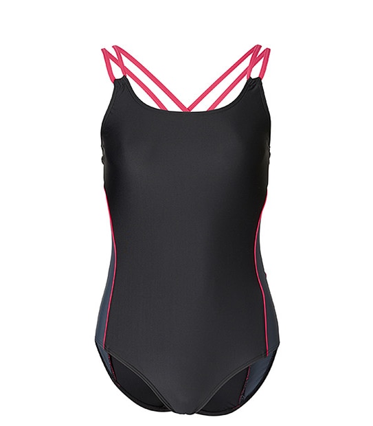 One Piece Racer Bathers - Black Splice