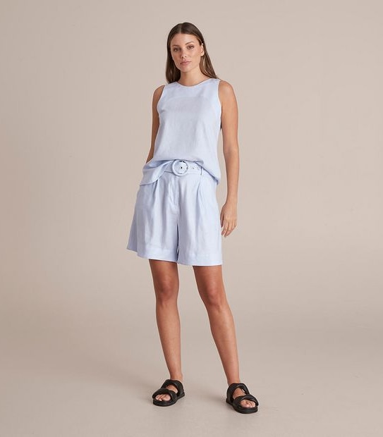 Preview Linen Blend Sleeveless Shell Top
