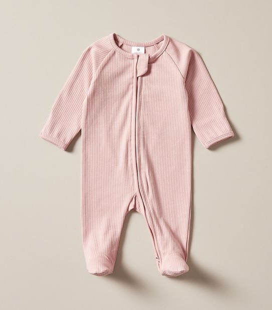 Baby Organic Cotton Rib Coverall