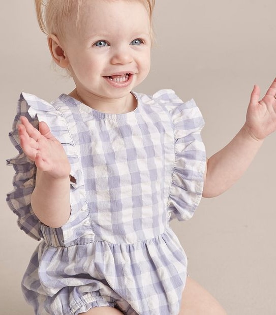 Baby Gingham Frill Romper