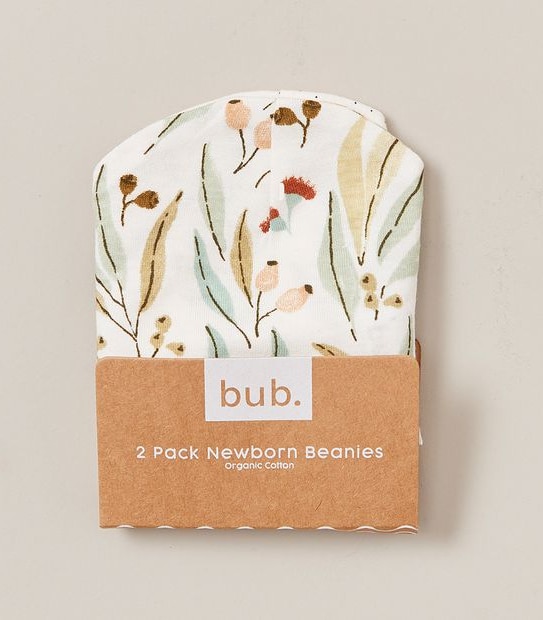 2 Pack bub. Newborn Beanies