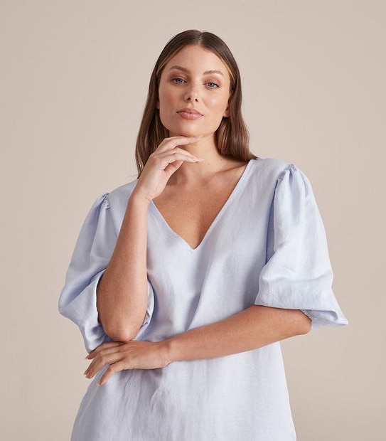 Preview Linen Blend Mini Dress