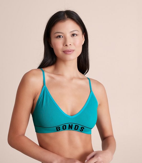 Bonds Women's Retro Rib Wirefree Bra - Pink - Size 16