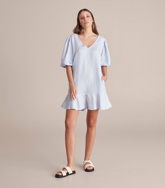 Preview Linen Blend Mini Dress