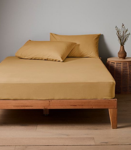 Premium Linen Fabric Fitted Sheet