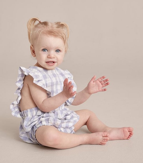 Baby Gingham Frill Romper